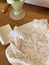Lace Peter Pan Collar Pajama Set