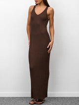 Knit Scoop Neck Maxi Dress