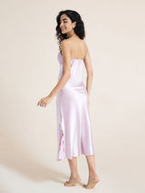 Kafiloe Bow Tie Slit Chemise Nightgown