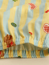 Kafiloe Striped Teddy Bears Long Sleeve Pajamas