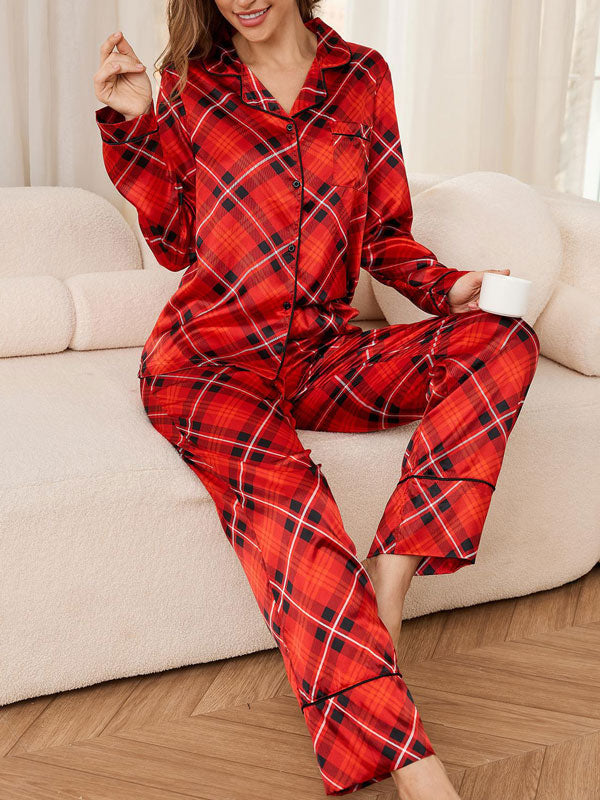 Classic Red Plaid Christmas Pajamas