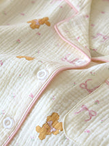 Cute Animal Long Sleeve Cotton Pajama Set