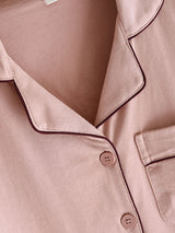 Solid Cotton Couple Pajama Set