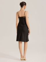 Kafiloe Lace Panel Satin Cami Nightgown