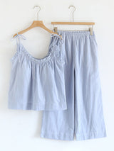 Solid Color Cami Shorts Pajama Set