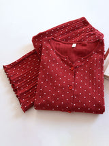 Small White Heart Pajama Set