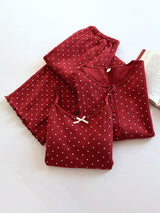 Small White Heart Pajama Set