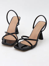 Strappy Chunky Heeled Sandals