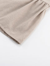 Linen V-Neck Tiered Mini Dress