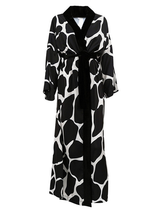 Satin Printed Tie Front Robe