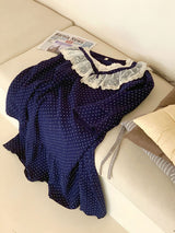 Lace Peter Pan Collar Pajama Set