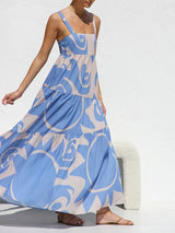 Printed Spaghetti Strap Maxi Dress