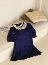 Lace Peter Pan Collar Pajama Set