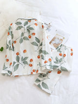 2Pcs Cherry Tomato Cotton Pajamas Set