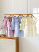 Solid Color Cami Shorts Pajama Set