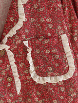 Vintage Floral Lace Trim Pajama Set