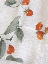 2Pcs Cherry Tomato Kimono Pajama Set