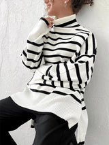 Striped Turtleneck Sweater