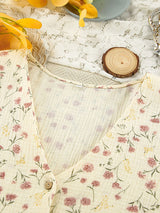 Cotton Floral Long Sleeve Pants Lounge Set