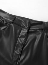 Faux Leather Black Pants