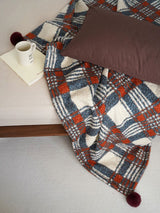 Kafiloe Plaid Sherpa Pom Blanket