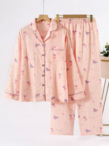 Butterfly Long Sleeve Pajama Set