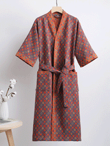 Vintage Cotton Floral Print Robe