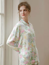 Kafiloe Pastel Garden Pajama Set