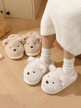Teddy Ears Plush Home Slippers