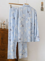 Satin Flower Print Pajama Set
