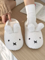 Bunny Ears Fleece Slippers