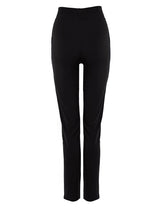 Faux Leather Paneled High Waist Pants