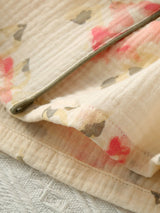 Pink Flowers Long Sleeve Cotton Pajama Set