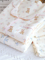 Cute Deer/Goose Cotton Pajama Set