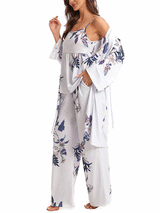 Three Pieces Printed Pajama Set