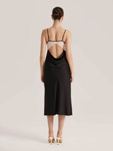 Kafiloe Silky Lace Trim Satin Nightgown