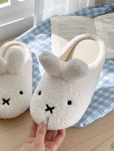 Bunny Ears Fleece Slippers