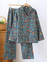 Small Flowers Cotton Pajama Set