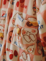 Cartoon Printed Thick Flannel Robe