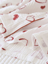 Red Heart Long Sleeve Cotton Pajamas