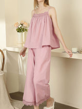 Cotton Lace Camisole Pajama Set