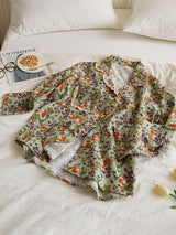 Vintage Forest Floral Cotton Pajama Set