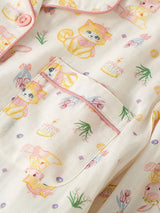 Cute Cats & Cakes Long Sleeve Pajama Set