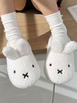 Bunny Ears Fleece Slippers