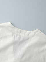 Lace-up Long Sleeve Shirt & Shorts Set