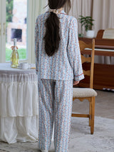 Floral Plaid Cotton Pajama Set