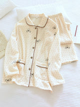 Polka Dot & Bow Pajama Set