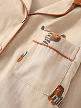 Cotton Dachshund Couple Pajama Set