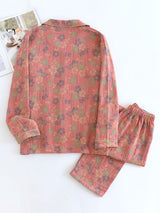 Retro Floral Cotton Pajama Set