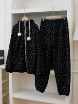Hooded Fleece Two Piece Lounge Set
